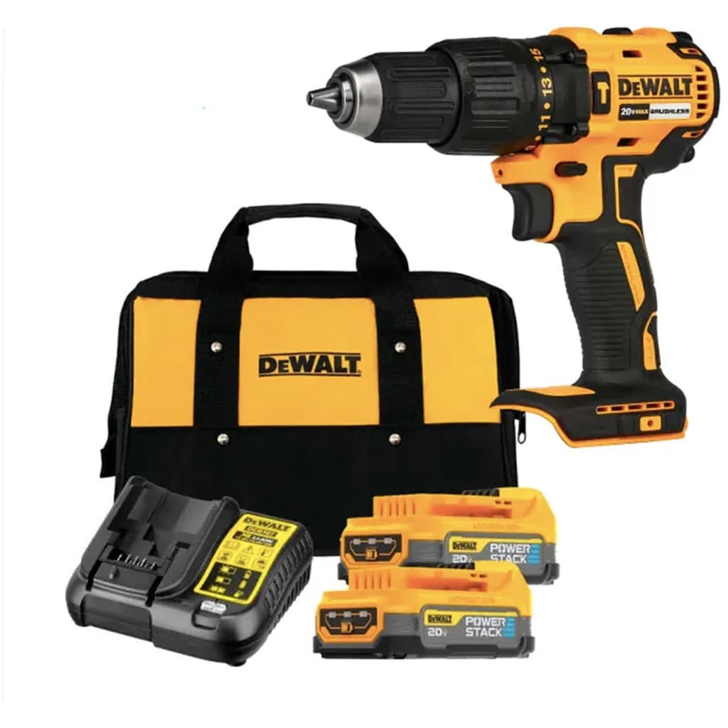 Parafusadeira / Furadeira Impacto 1/2" Bateria 20v Dewalt Dcd7781b + Kit Bateria Powerstack Dcbp034e