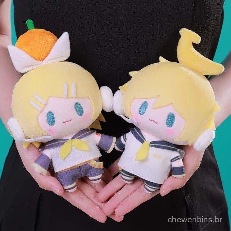 Chaveiro de Pelúcia JAMXUN Hatsune Miku, Kagamine Rin, Mochila, Anime, Decoração de Bolsa de Boneca Fofa
