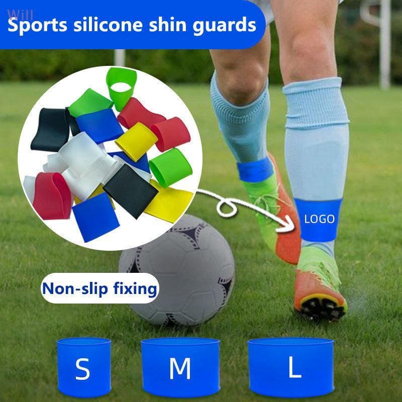 1 Par De Tiras De Caneleiras De Futebol , Suporte De Silicone Para Práticas Corrida , Ciclismo , Esportes