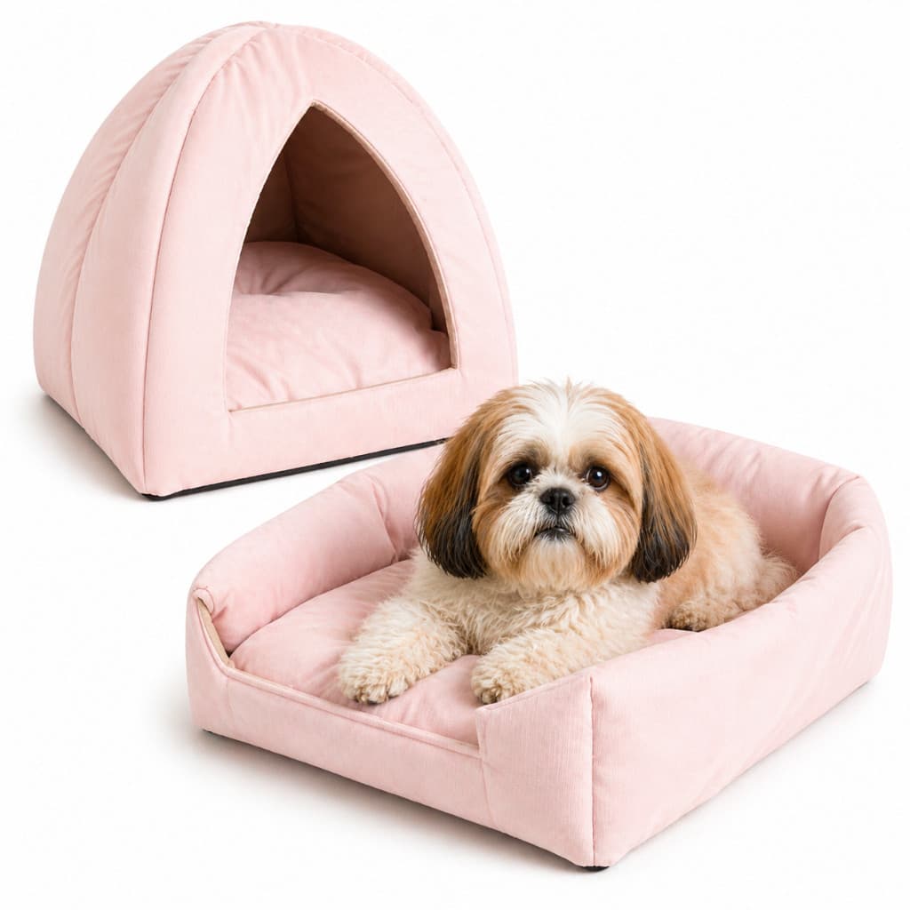Caminha Cachorro Toca Iglu Luxo 2 em 1 Pet Cachorro Gatos Confortável