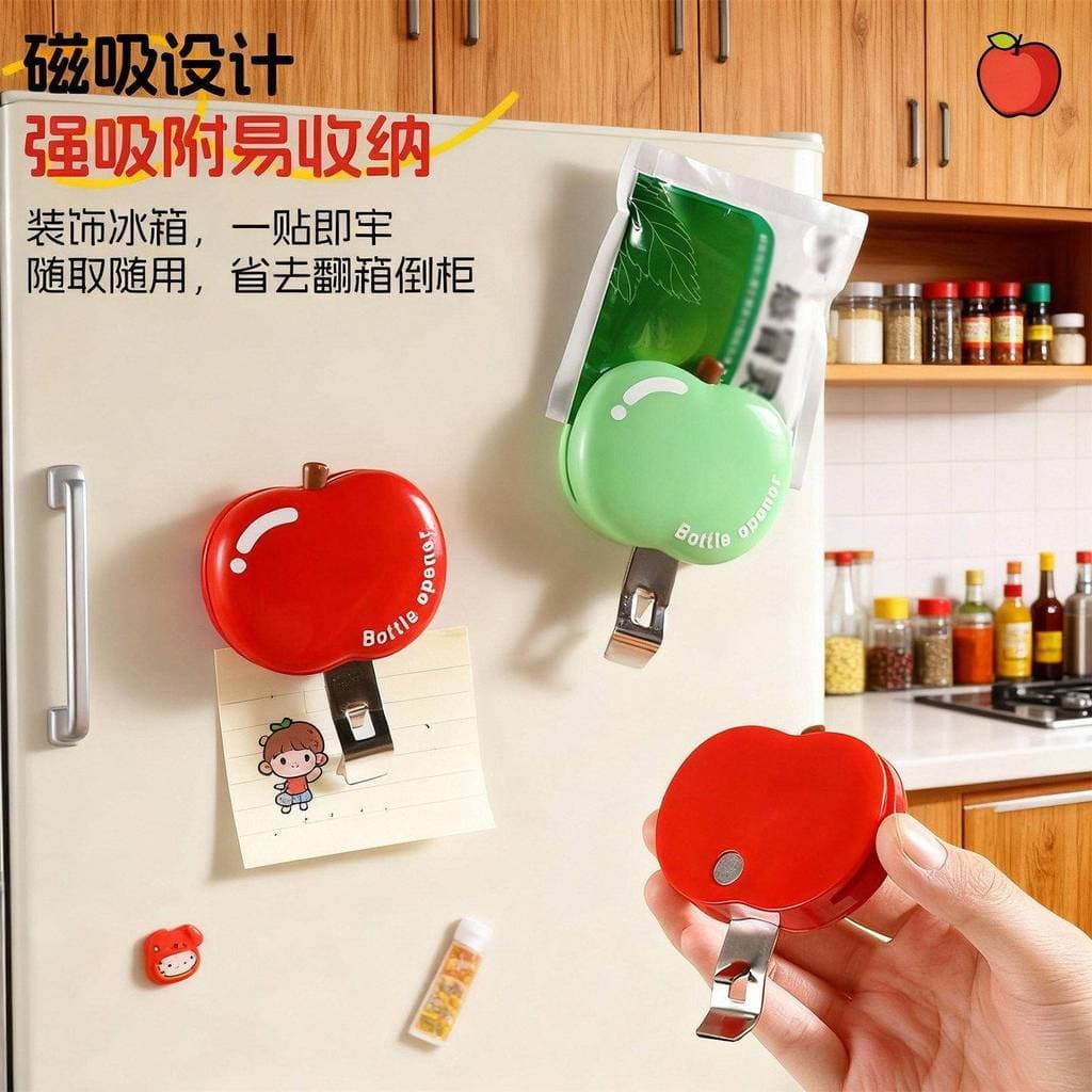 Apple magnético Oral líquido abridor de garrafa cerveja vinho tinto abridor de garrafa portátil magnético abridor de gar