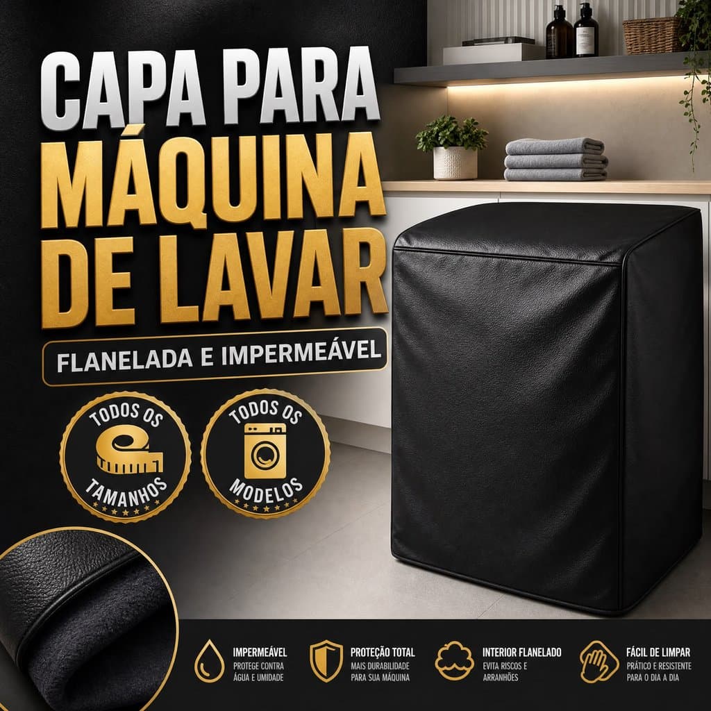 Capa Maquina de Lavar Electrolux Brastemp10 11 12 13 14 15 16 17 18kg protege contra sol chuva vento