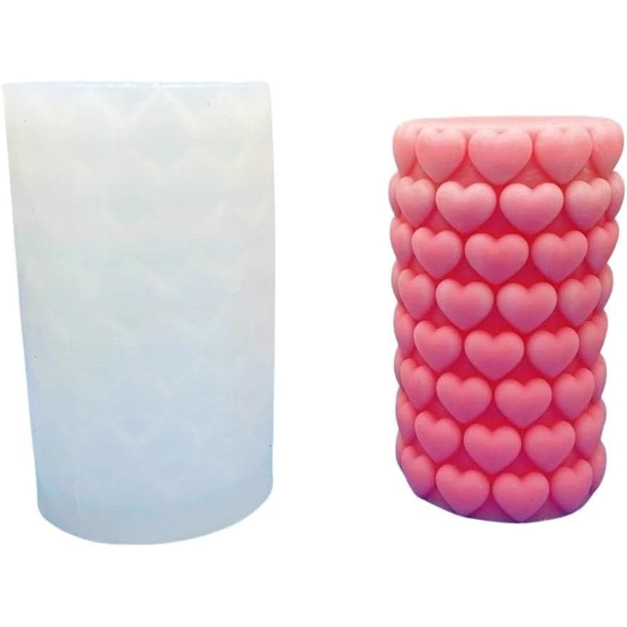 Novo Molde de Silicone para Vela em Pilar de Rosa 3D 2026, Molde de Resina em Forma de Coração para DIY, Ferramenta para