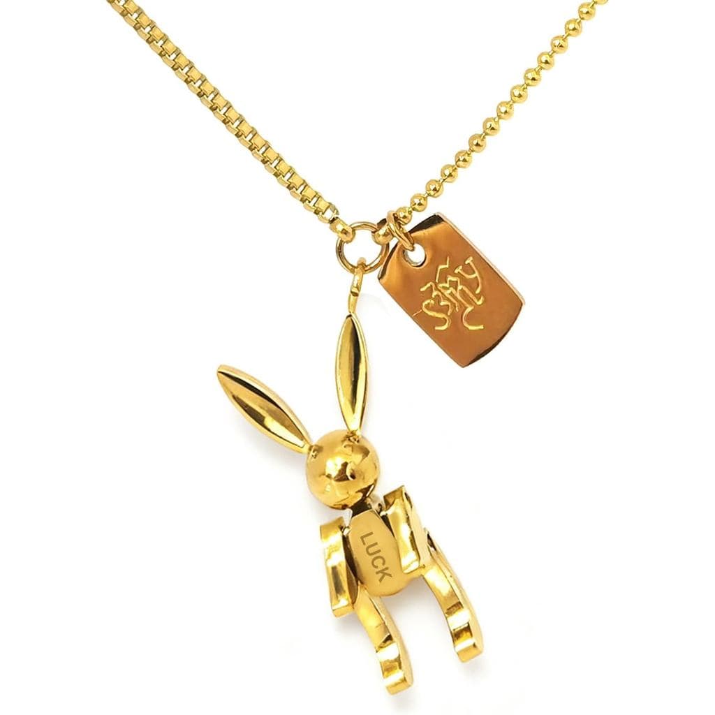 Colares Banhados a Ouro 18K para Mulheres, Colar com Pingentes Modernos de Pedra de Nascimento/Clips de Papel/Trevo/Coel