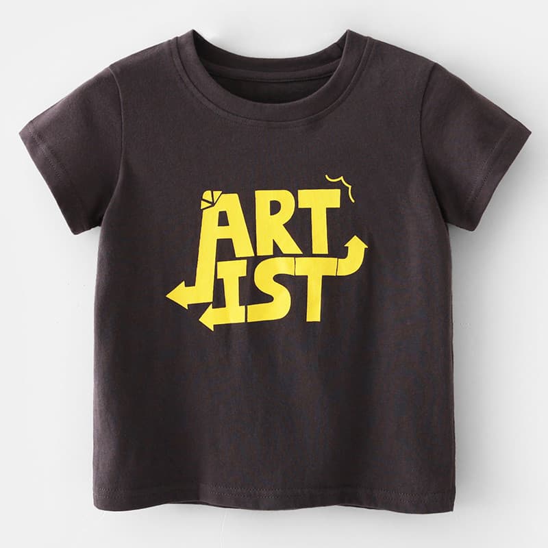 GILE meninos camiseta de manga curta verão crianças bebê estilo verão roupas infantis algodão puro roupas de verão roupa