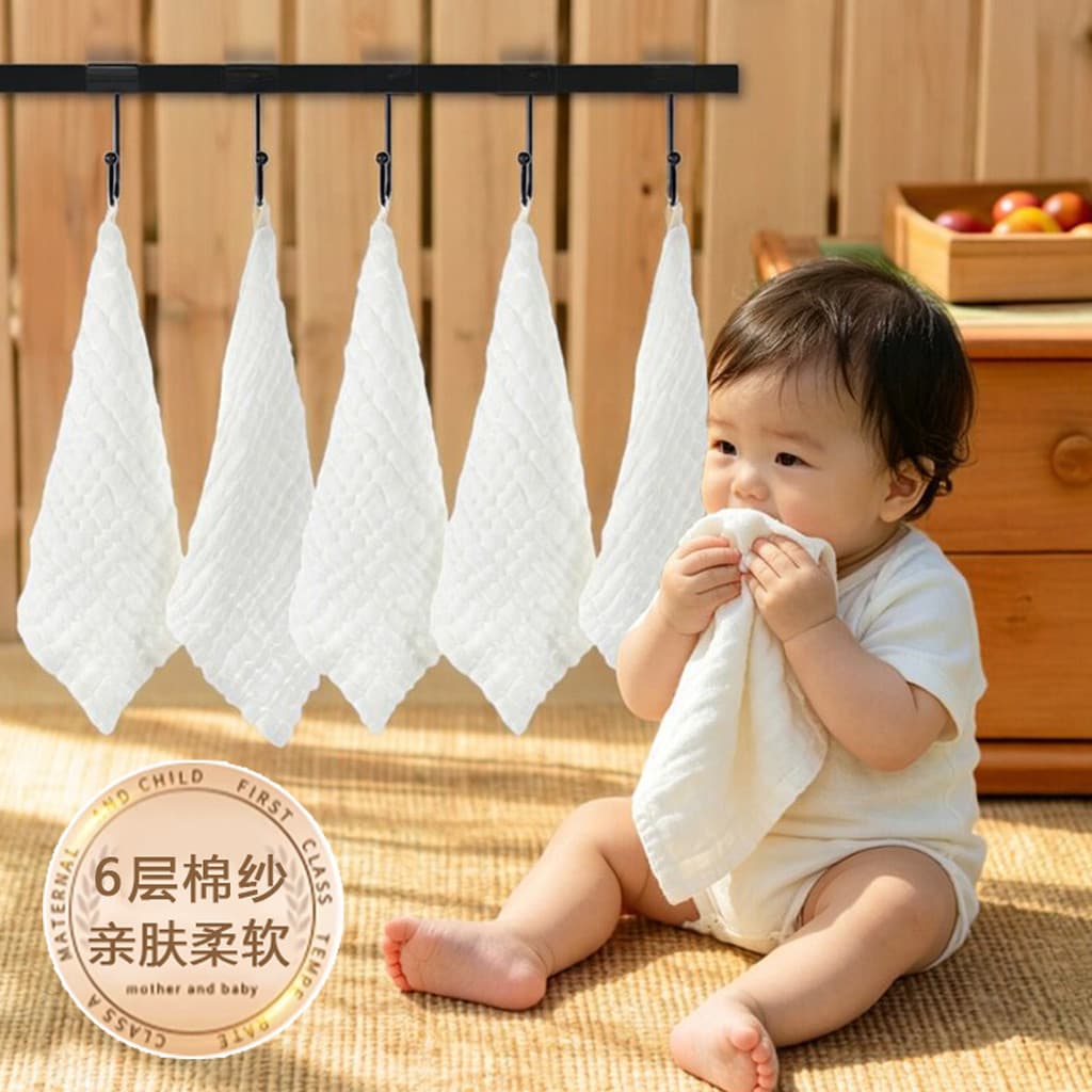 Toalha de Saliva para bebês recém-nascidos, toalha pequena de algodão puro para crianças, lenço para jardim de infância,