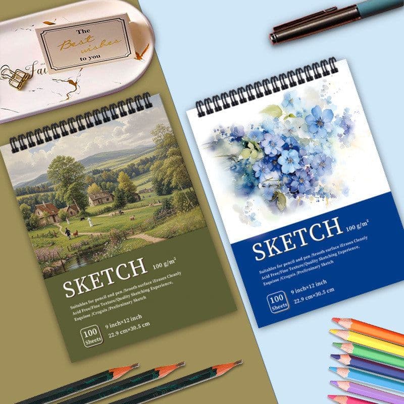 Amazon Cross-Border A4 sketchbook novo produto estudante em branco desenho livro arte papel cor chumbo desenho papel ske