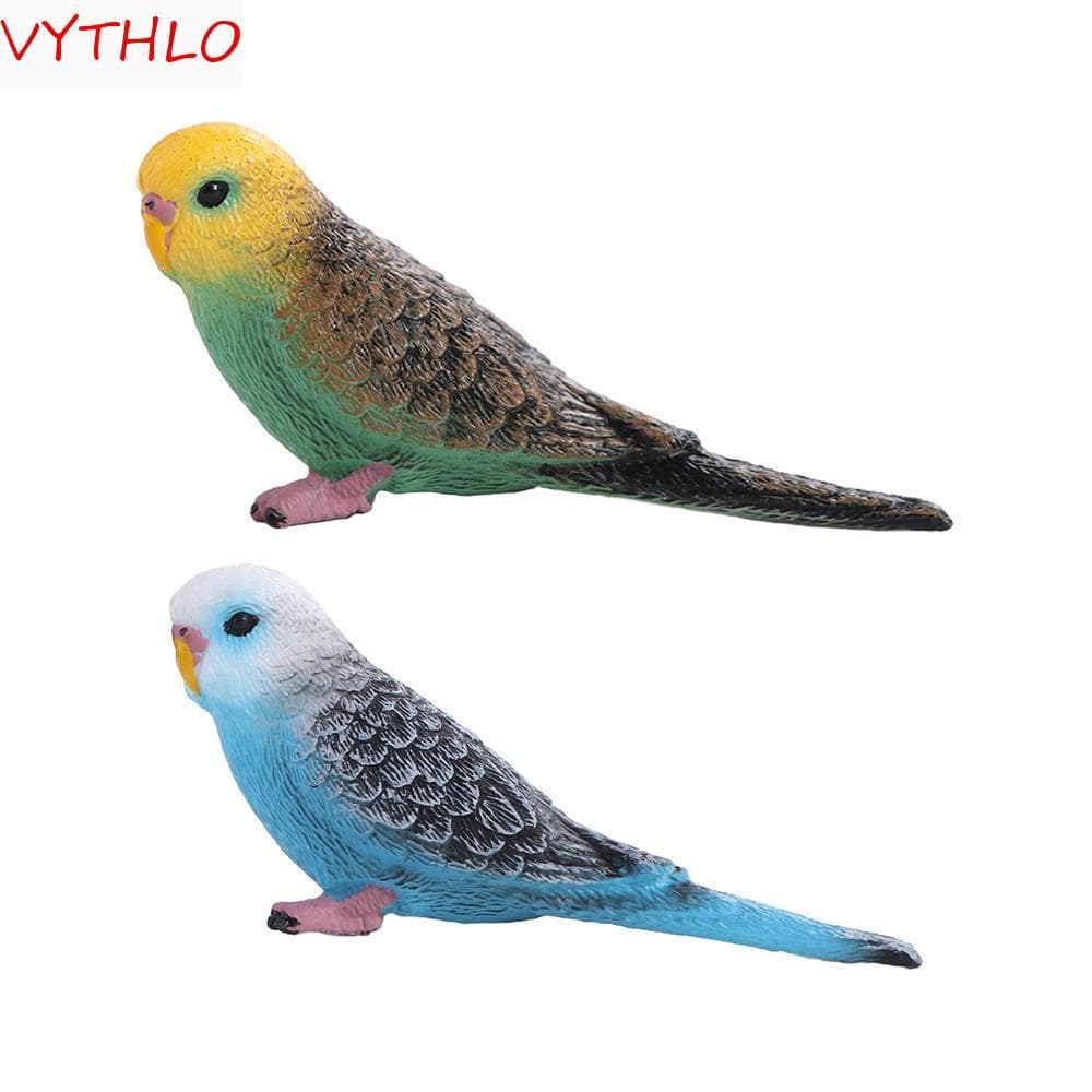 Estatuetas De Pássaros VYTHLO , Miniaturas Educacionais , Papagaio Periquito Simulado , Brinquedo De Plástico De Desenho