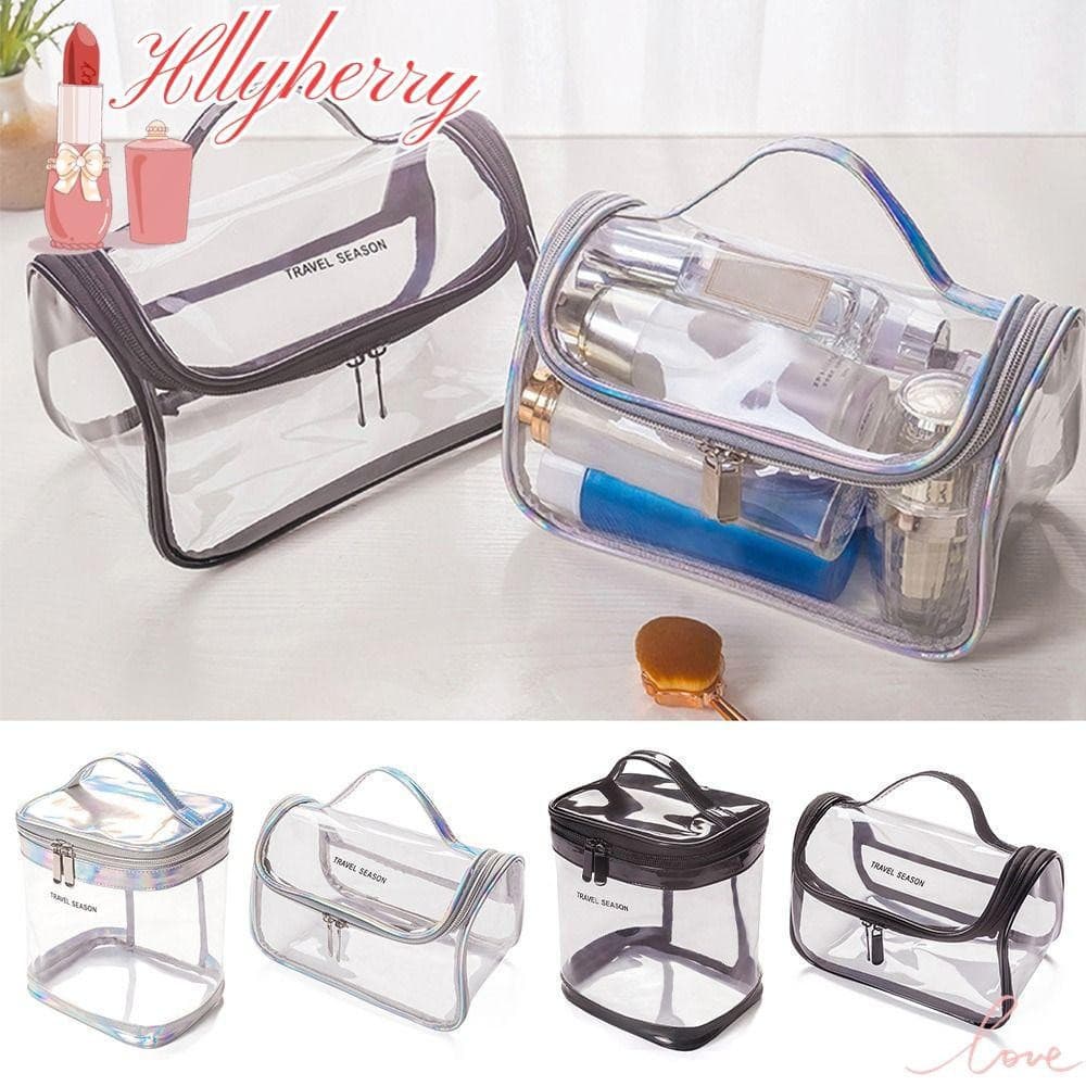 Bolsa De Higiene Pessoal HLLYHERRY , Cosmética Transparente De PVC Organizadora De Viagem Para Armazenamento Multifuncio