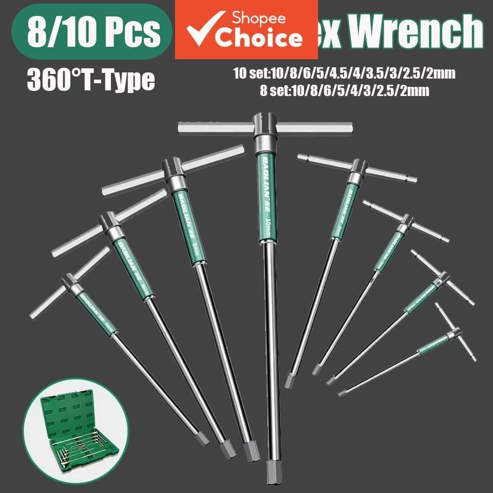 Um Conjunto De 8-10 Peças Chave De Fenda Torx , Allen Tipo T , Soquete Ferramenta Manual De 2-10mm