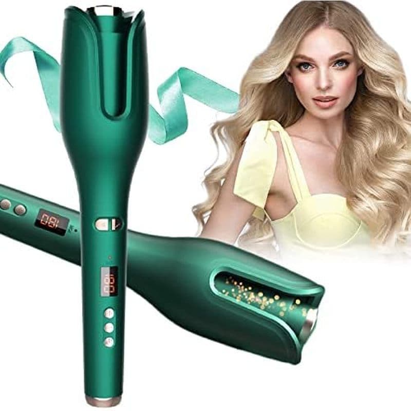 Modelador De Cabelo Automático Esmeralda De Edição Especial Barril De Cerâmica De 1 " , Cachos Com 5 Temperaturas Ajustá