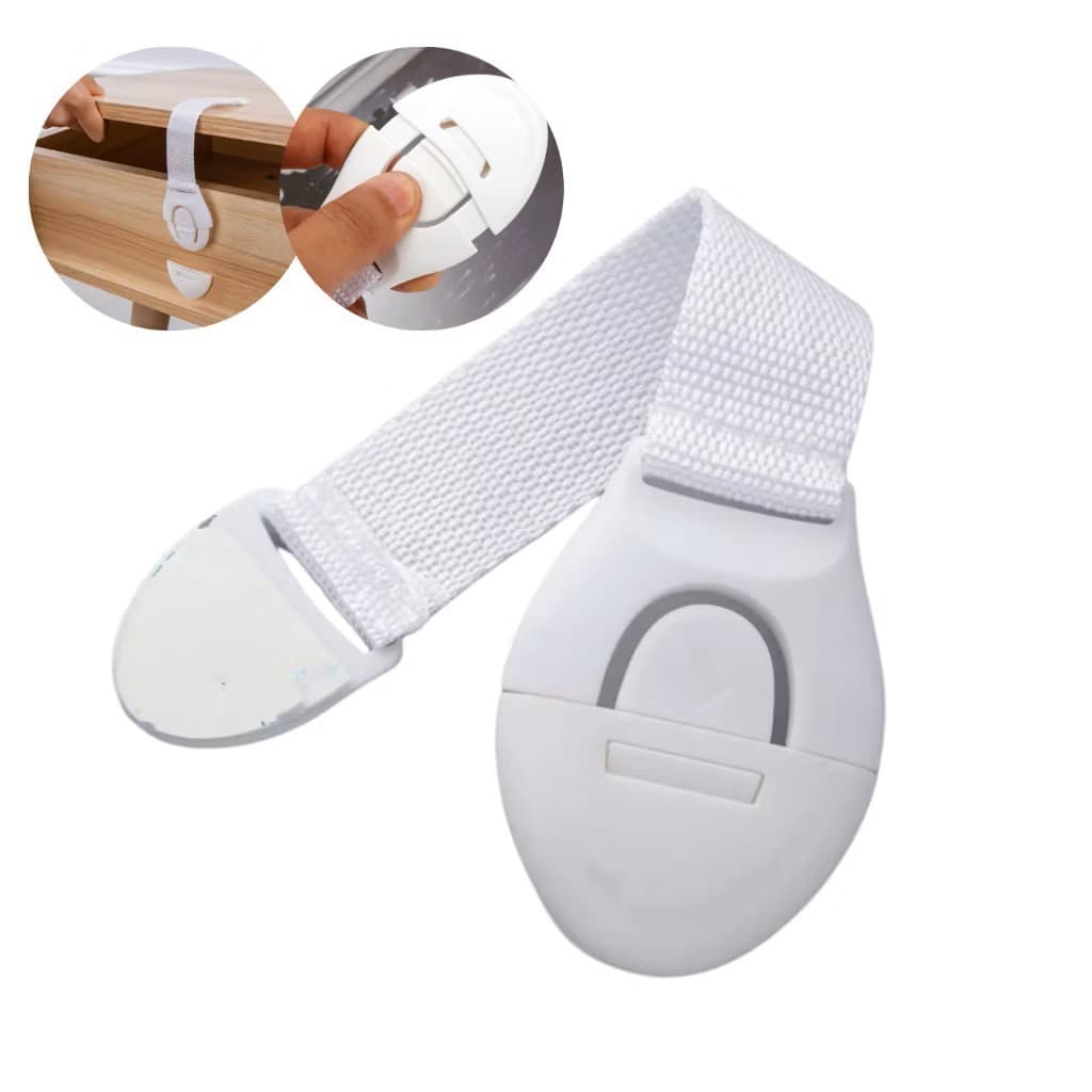 Kit Trava Multiuso para Portas e Gavetas – Protetor Infantil com Fita Ajustável