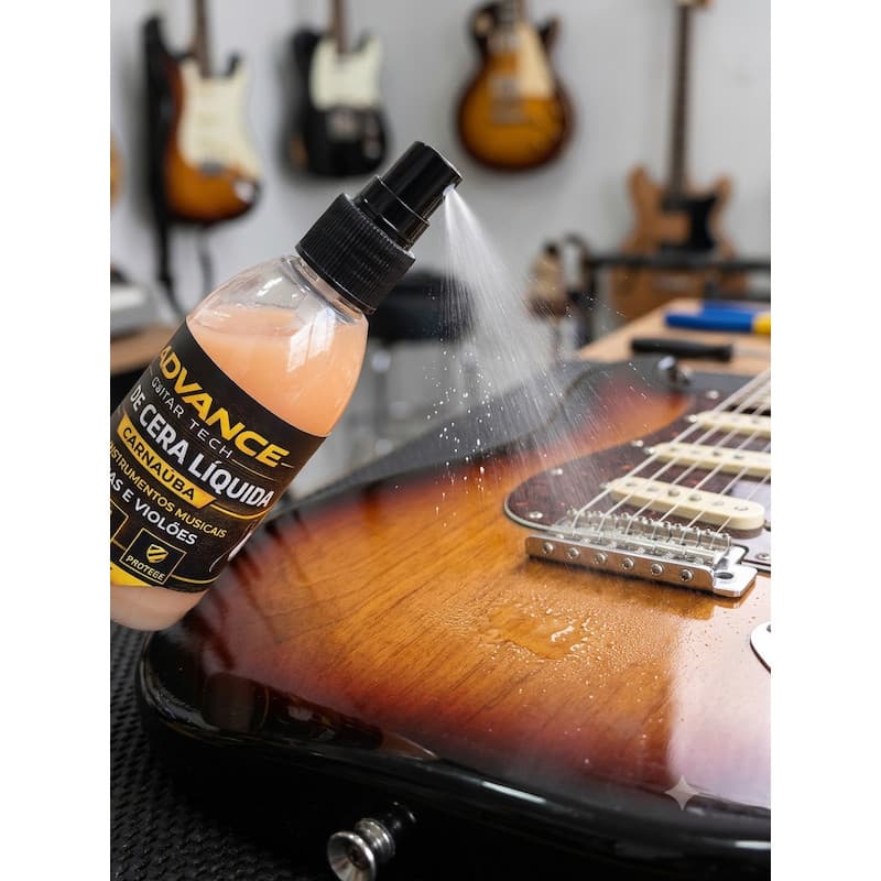 Cera em Spray de Carnaúba Para Limpeza de Guitarra Baixo Manutenção Instrumento Regulagem Cuidado