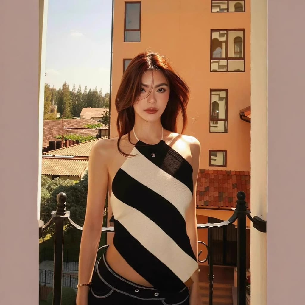 Novo Top de Malha Vintage de Verão com Design Único para Mulheres