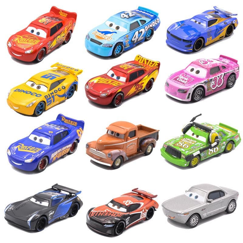 Disney Pixar Cars 3 Relâmpago McQueen Jackson Storm Ramirez Smoke 1:55 Modelo de Carro de Metal Fundido Brinquedo Infant