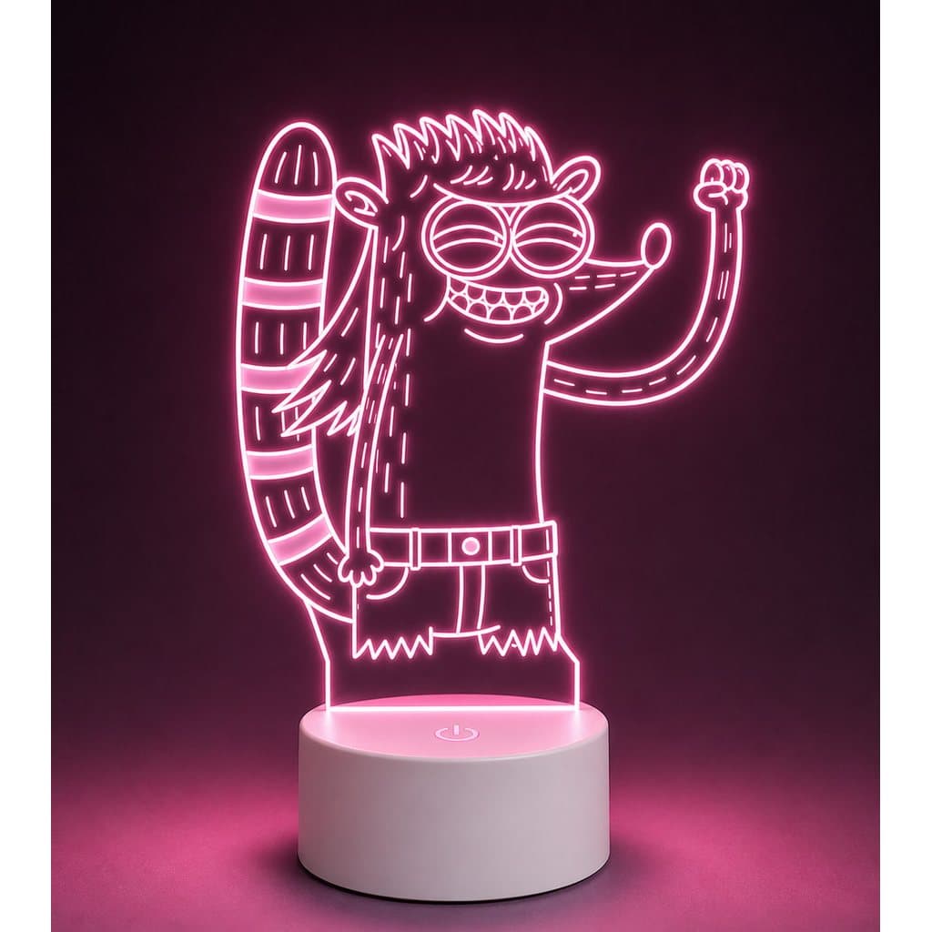 Luminária 3D Rigby Apenas um Show Cartoon Network Geek Top