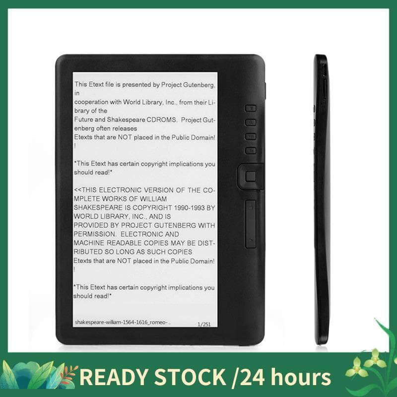 Leitor De E-Book Portátil De 7 Polegadas Com Tela Colorida Suporta Cartão De Memória , Livro Digital , Leitura ? 4G