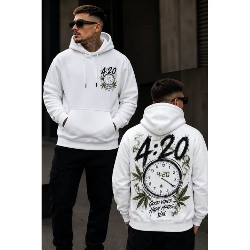 Moletom Canguru 4:20 Streetwear – Estampa Premium Costas e Peito | Unissex