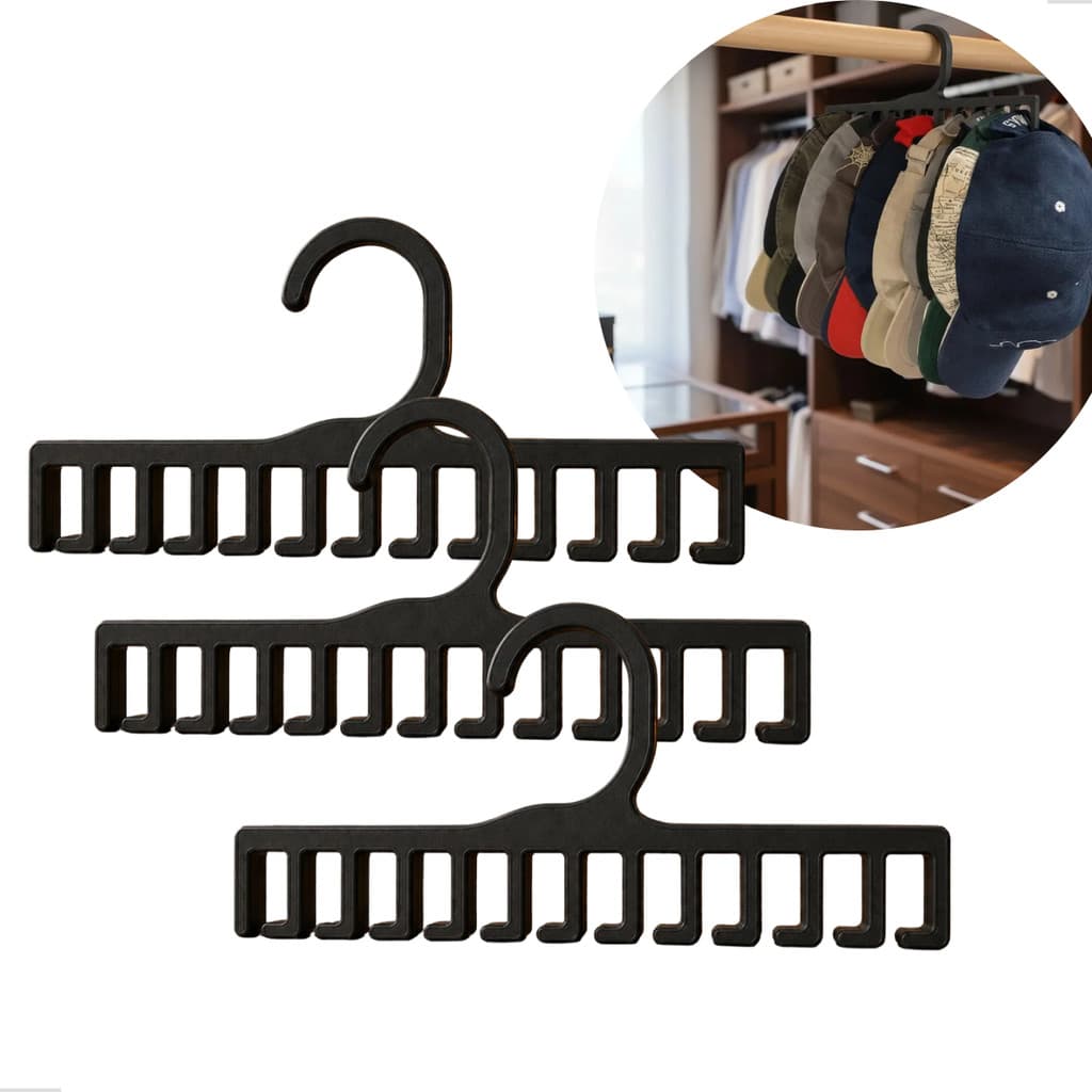 Kit Suporte Cabide Para 10 Bonés Chapéus E Meias Resistente Multiuso e Compacto