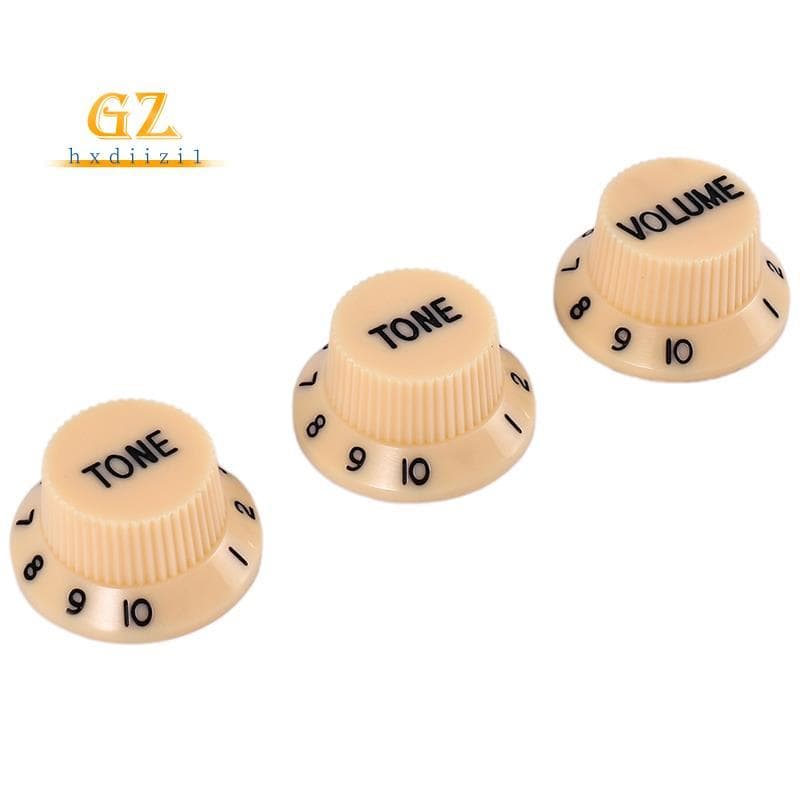 [gzhxdiizi1] Novo Creme Azul Escuro Fonte 1 Volume E Botões De Controle De Guitarra De 2 Tons Para