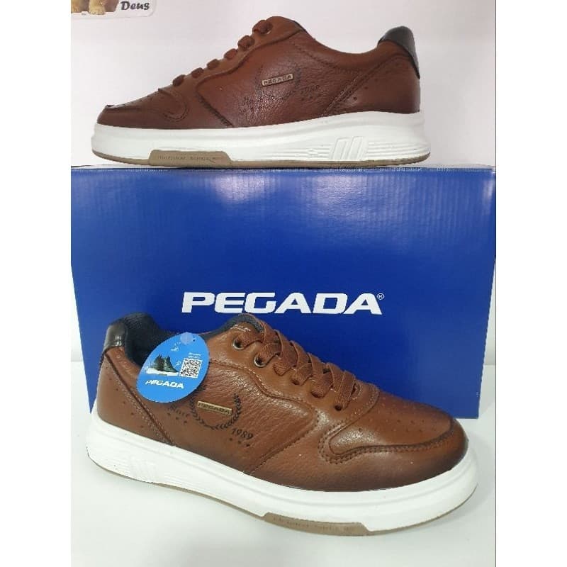 Sapatênis Masculino Pegada Nature 112304 em Couro Original Casual Confortável Leve Calce Fácil Antiderrapante