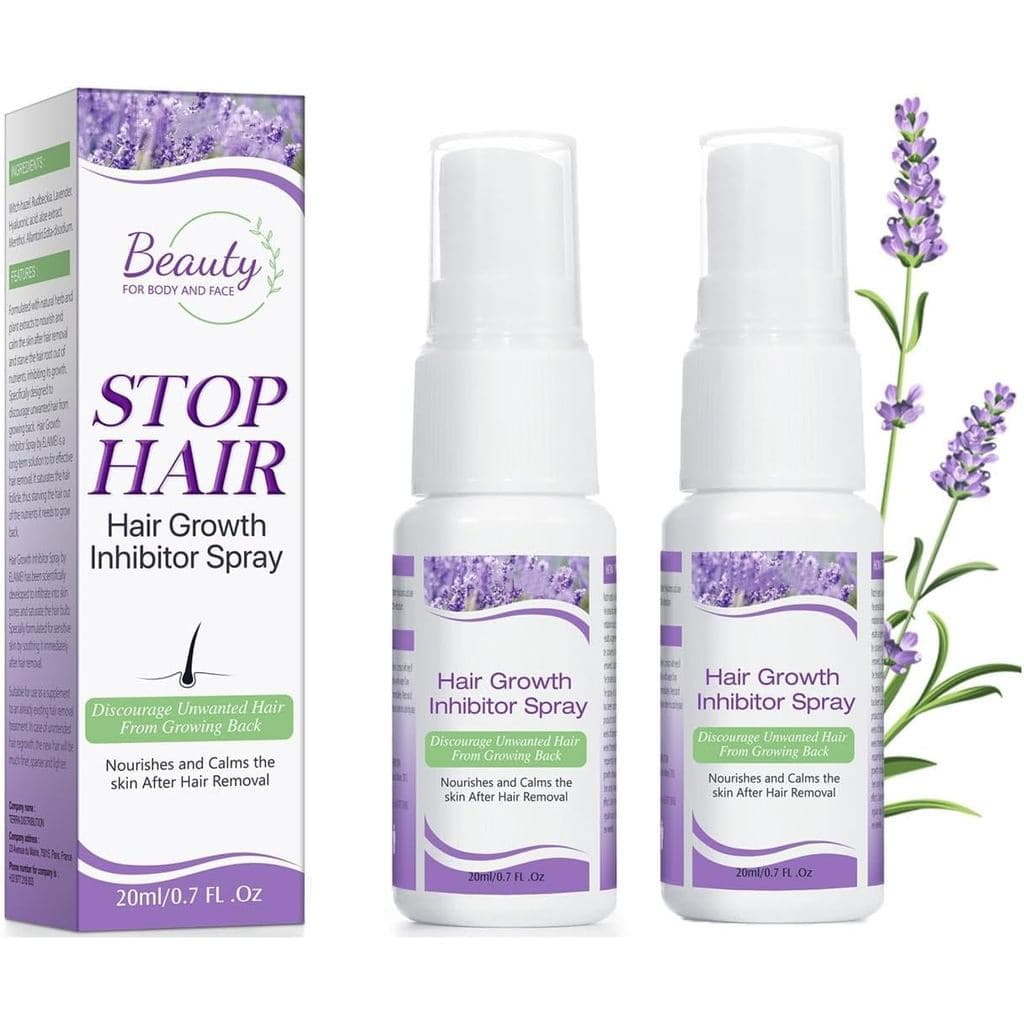 Inibidor para o Rosto - Pacote com 2 Inibidores de Crescimento de Pelos 20ml, Spray Inibidor de Crescimento de Pelos Ind