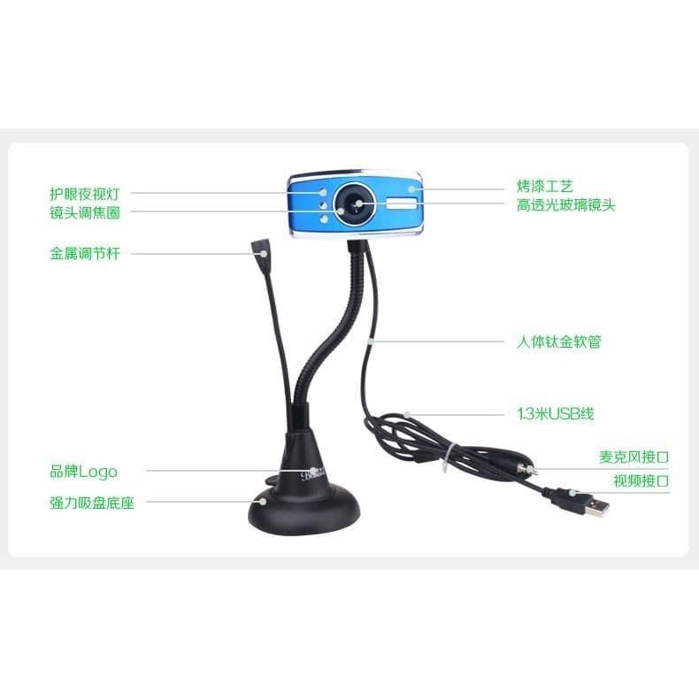 Blue Enchantress T91 HD Câmera Night Vision Light Drive-Free com Microfone Foto Remoto Ensino Cabeça de Vídeo