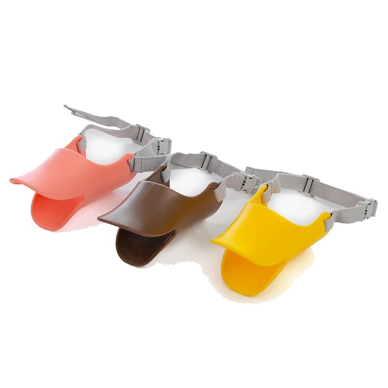 Capa de bico de pato de pelúcia máscara para animais de estimação cão anti-latido boca capa anti-mordida Silicone boca c