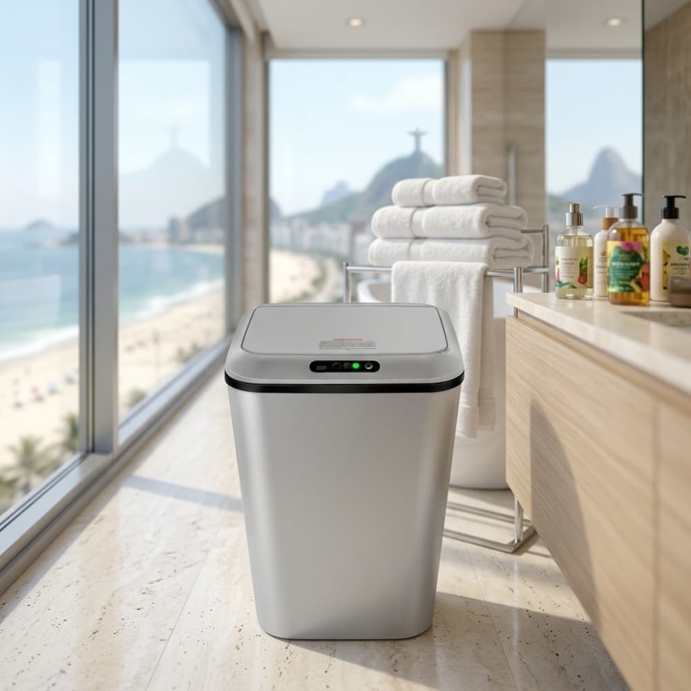 Lixeira de Sensor Automático 20L Resistente Ideal Casa e Ambientes de Trabalho