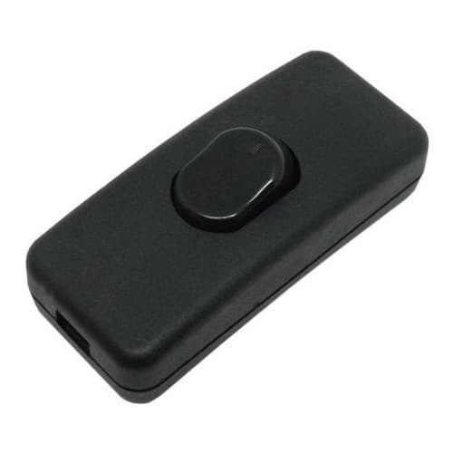 Kit Eletronica - Kit 5 Peças - Chave Gangorra Tipo Abajur Meio de Fio Preta PL1-112