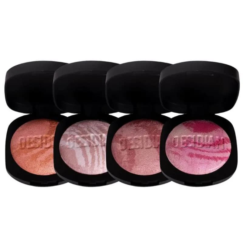 Blush Iluminador e Sombra Carved In Marble Obsidian Ruby Rose