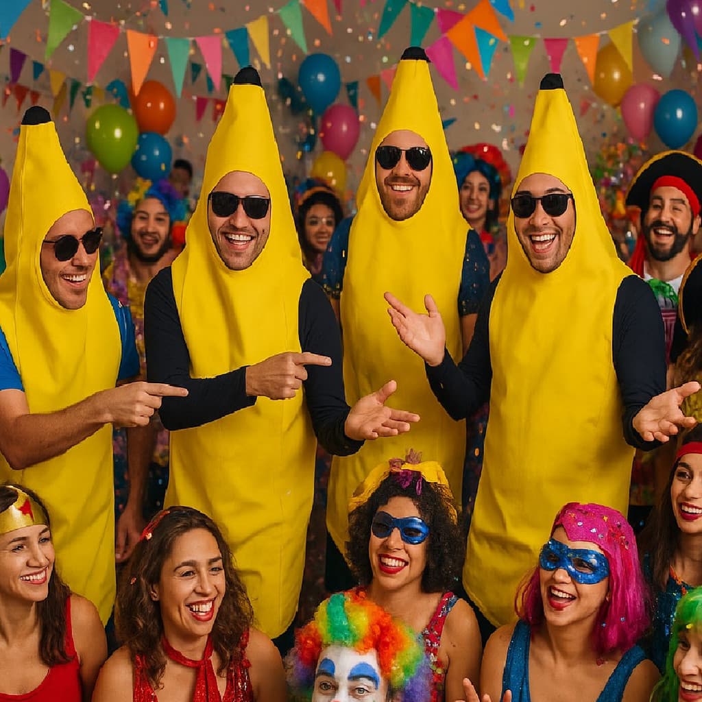 Fantasia de Banana Adulto Adolecente e Criança Divertida e Pronta para Arrasar