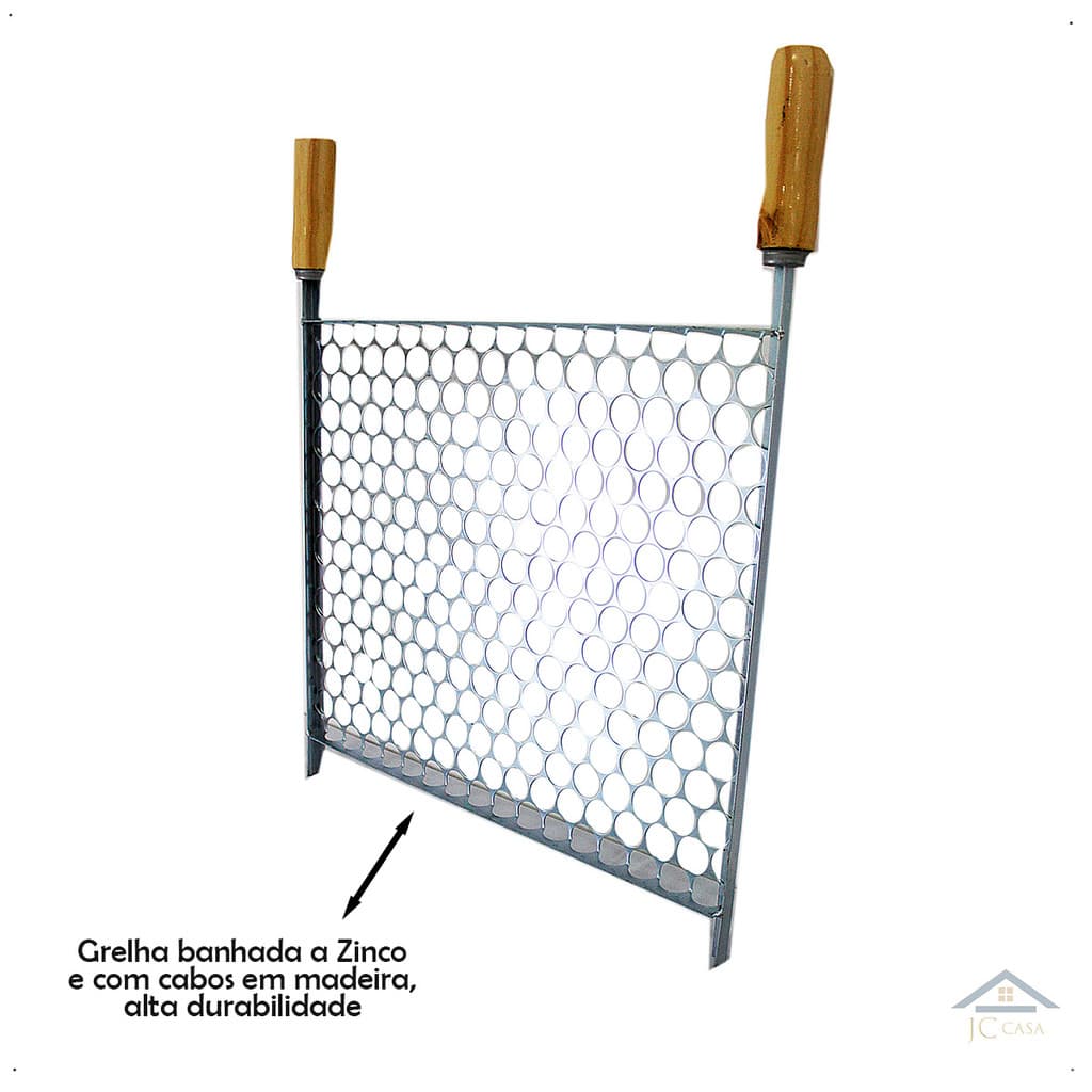 *PROMOÇÃO* Churrasqueira Portatil Carvão de 50cm x 40cm x 82cm C/Grelha Pés Removíveis