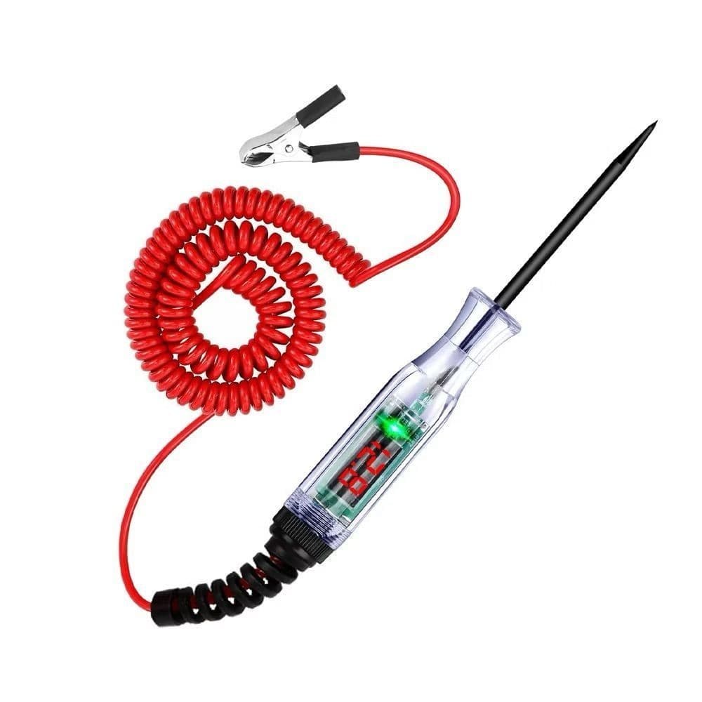 Testador de Luz Automotivo Digital LED 3V-48V  Voltímetro e Sonda Verificação de Carro  JUDY STORE