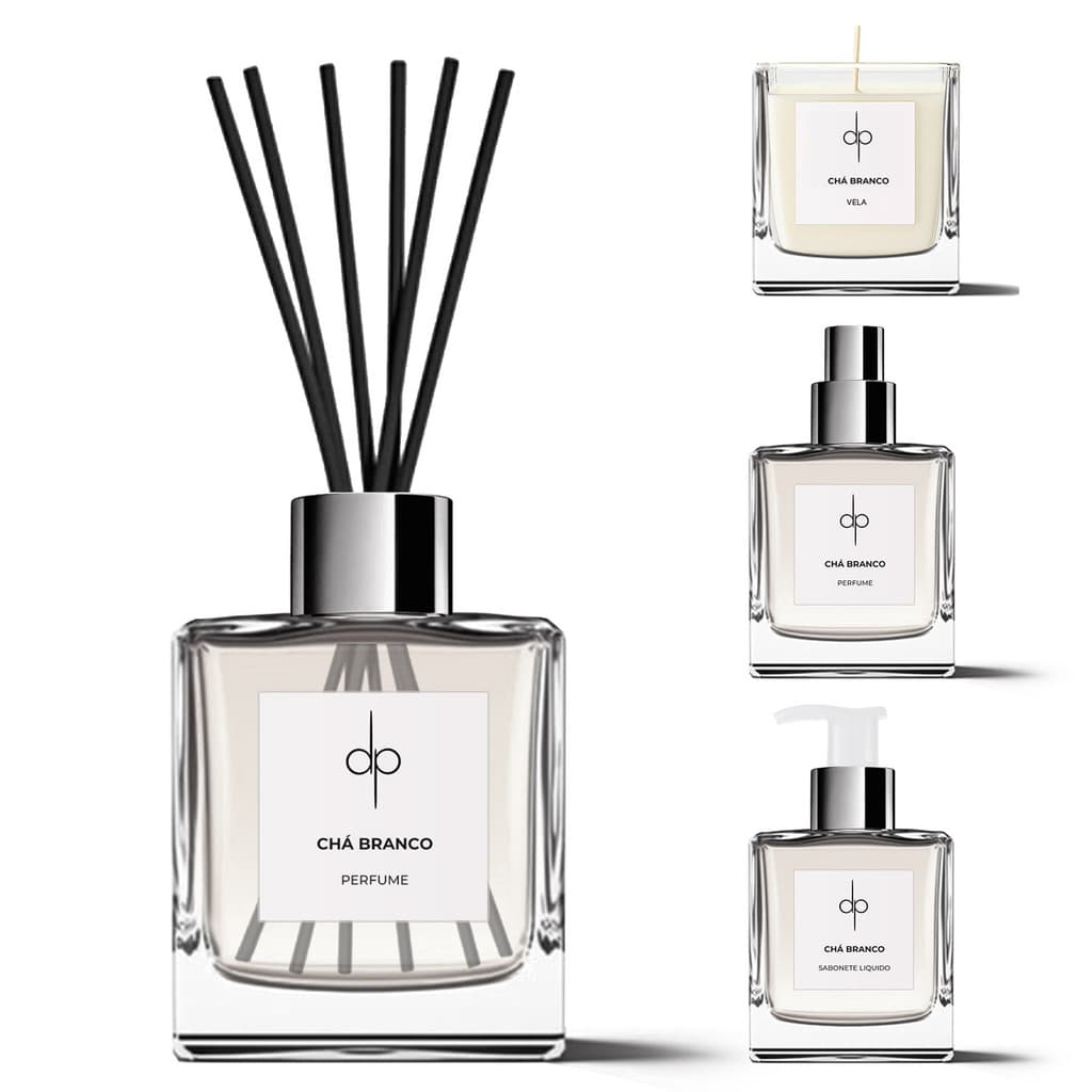 Kit SPA Cristal (Chá Branco) Pureza e Harmonia | Aromatizadores de Ambiente com Pedras Naturais | Presente Di Piettro