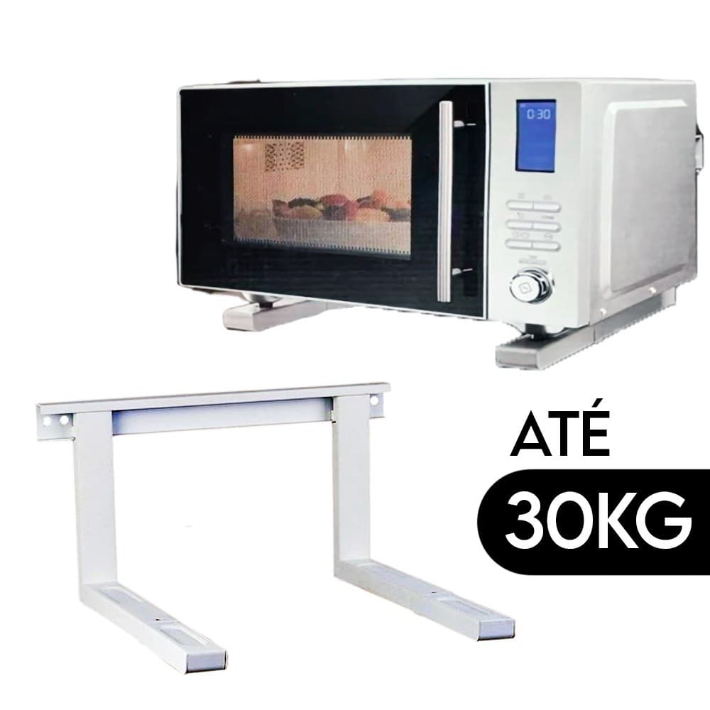 Suporte de Parede para Micro-ondas Forno Elétrico Ar Condicionado Ajustável Até 30kg