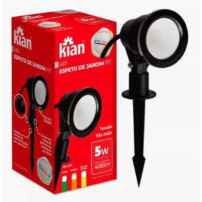 Luminaria Espeto Led Para Jardim Fit 5w 3000k - Kian