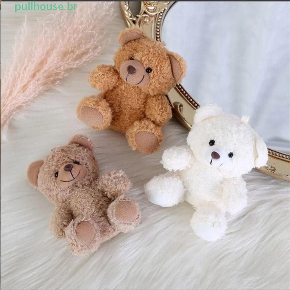 Boneca Sentada De Pelúcia Encaracolada PULLHOUSE , De Brinquedo De Casal Chaveiro De Ursinho , Urso Animal