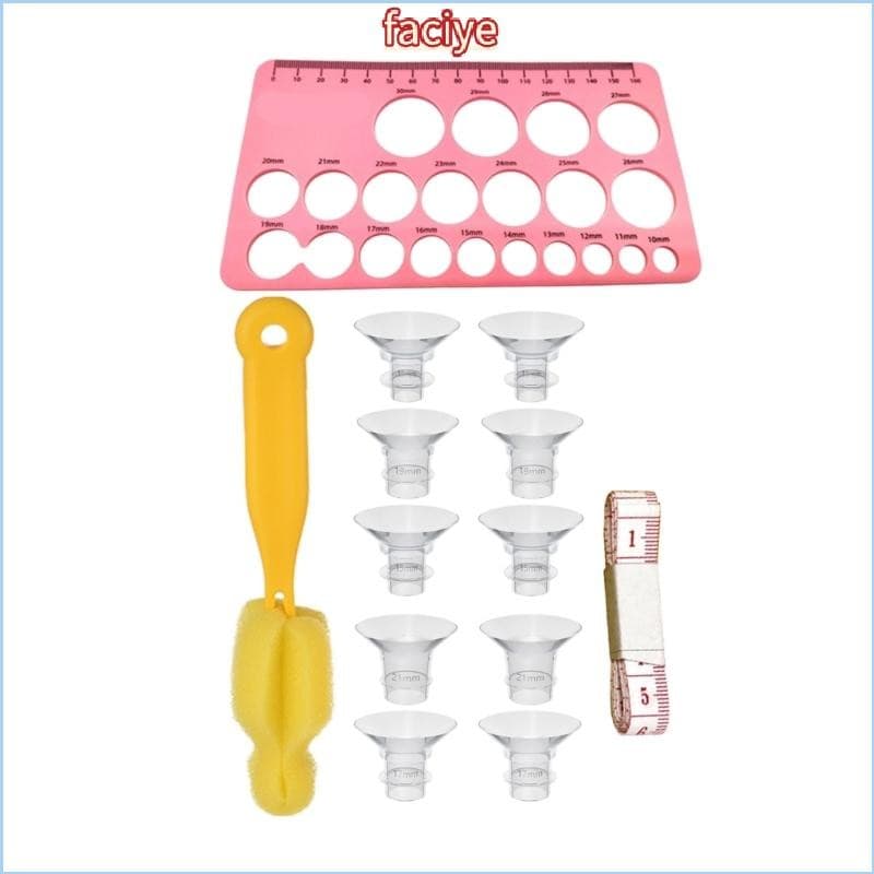 FCY 13mm 15mm 17mm 19mm 21mm Conversor Flange Silicone 5 Tamanhos Para Bombas Tira Leite Cartão Medição M