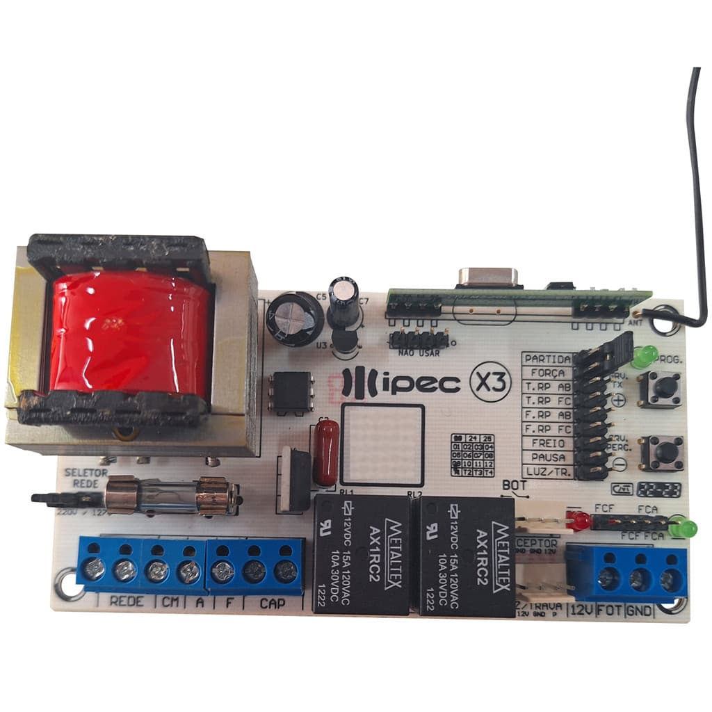 Placa Central de Comando X3 ST Full Motor Portão Eletrônico Ipec