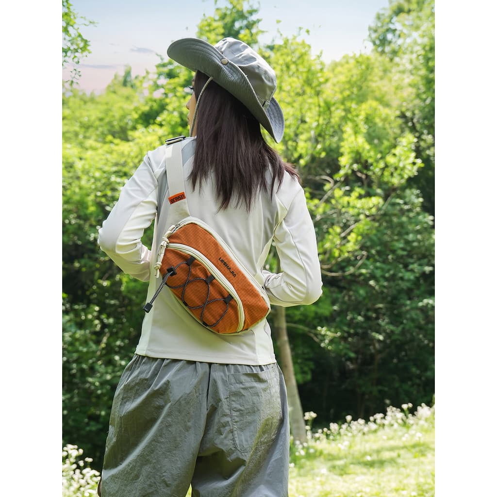 EPSIN Bolsa mensageiro estilo dopamina ao ar livre masculina Casual All-Match contraste cor bolsa de peito multifunciona