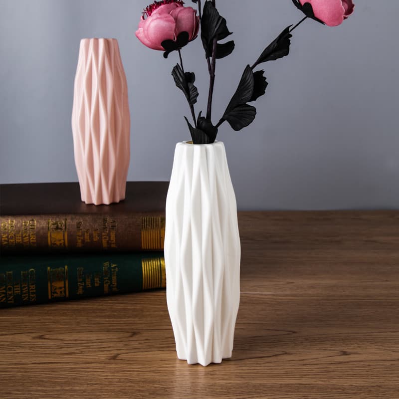 Venda direta da fábrica vaso de plástico cor nórdica vaso criativo camélia ornamentos seco molhado vaso de flores imitaç