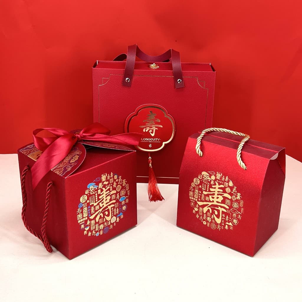Shoubi Nanshan caixa de presente caixa de embalagem banquete de aniversário retorno caixa de presente fazer shou caixa d
