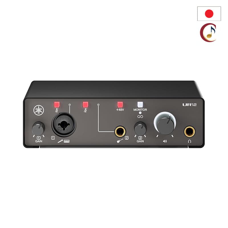 Yamaha UR12MK3 USB 2.0 Audio Interface, 24-bit/192kHz, 2-in/2-out, Loopback, for Music Production, Recording & Streaming