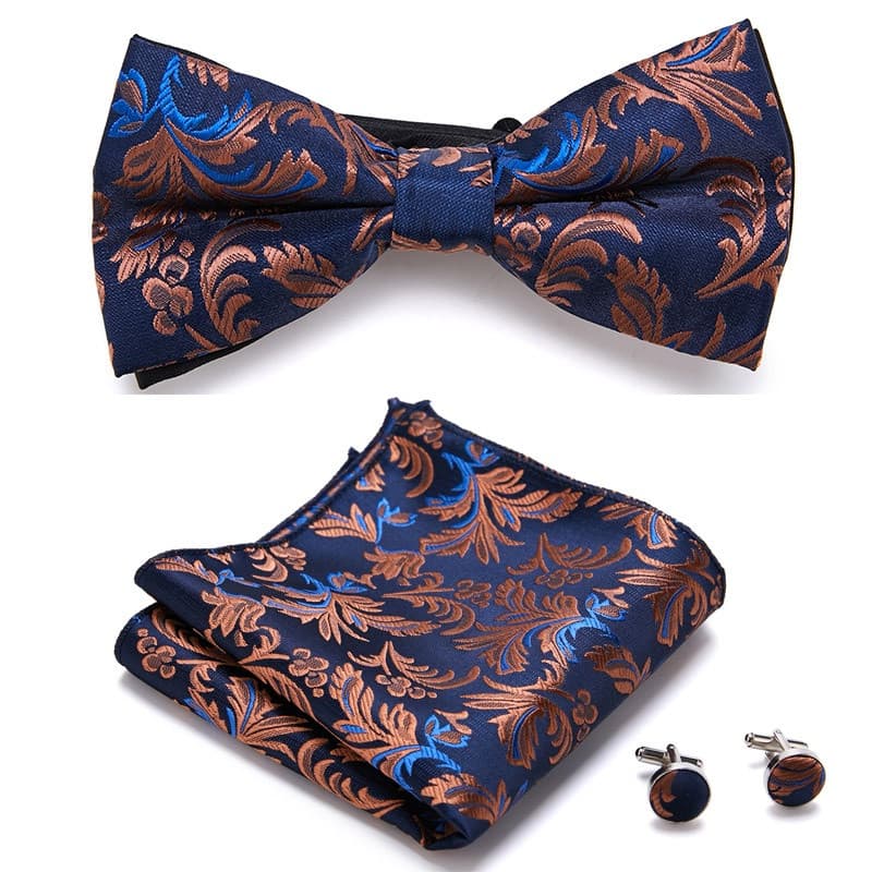 Lenço Azul | Conjunto De Bolso Laço De Homem-Slim