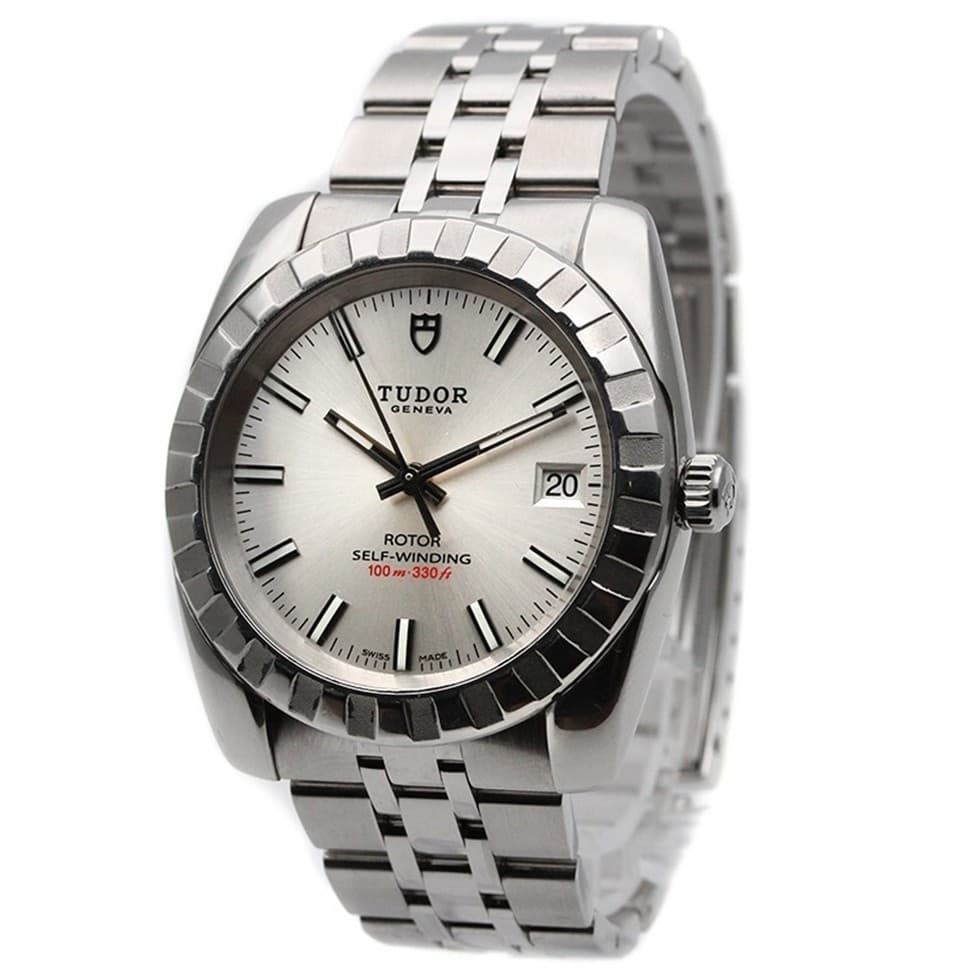 Tudor Classic Series M21010 Relógio mecânico automático de aço inoxidável masculino com mostrador de 38 mm