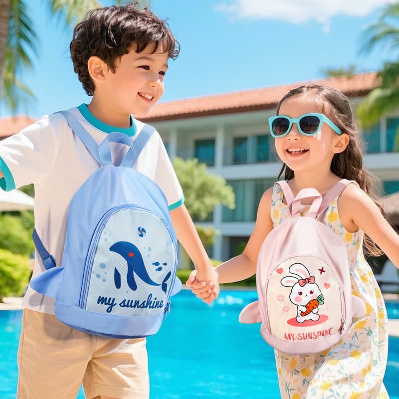 Mochila De Natação Infantil De Desenho Animado , Bolsa Impermeável De Separação Seca E Molhada , Viagem De Treinamento ,