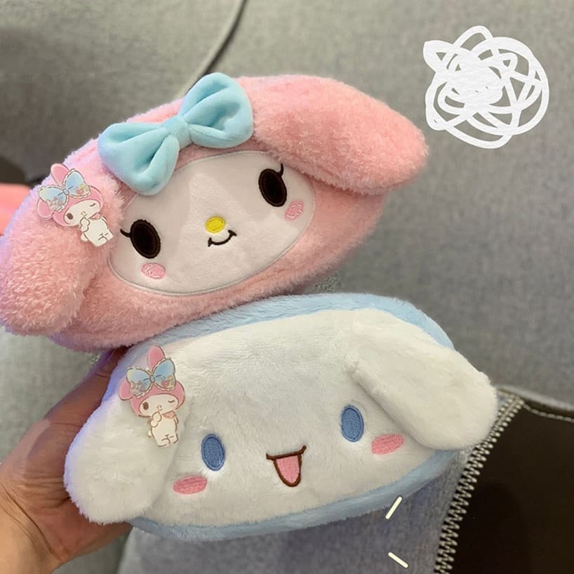 Estojo de Lápis Fofo para Meninas, Estojo Escolar Japonês de Grande Capacidade, Bolsa para Lápis Rosa--&&