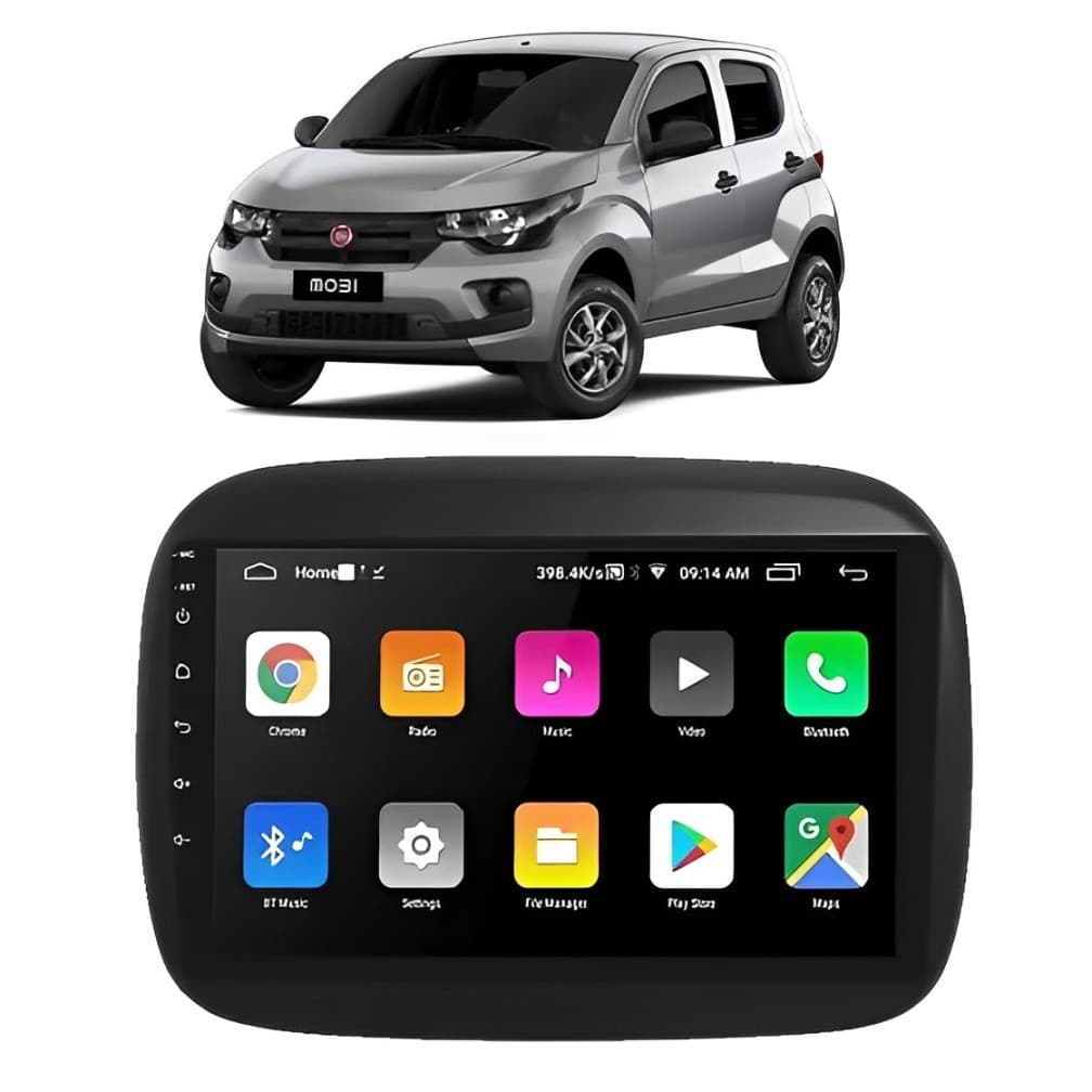 Kit Multimídia Mobi 2016 / 2025 9 Pol Android Carplay Gps 2/32GB - Roadstar 915BR