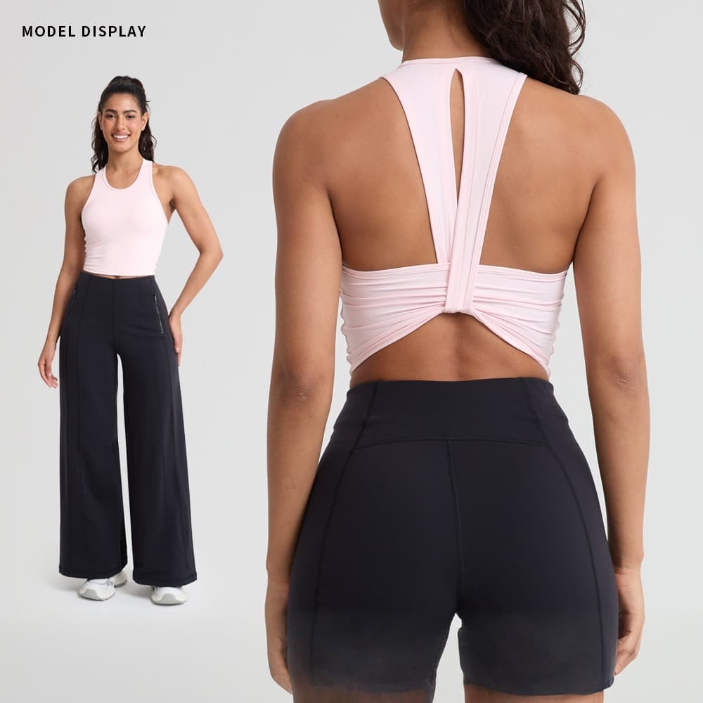 Mao moda almofada de peito de uma peça em forma de V cruz linda volta sutiã de Yoga correndo colete de Fitness roupa int